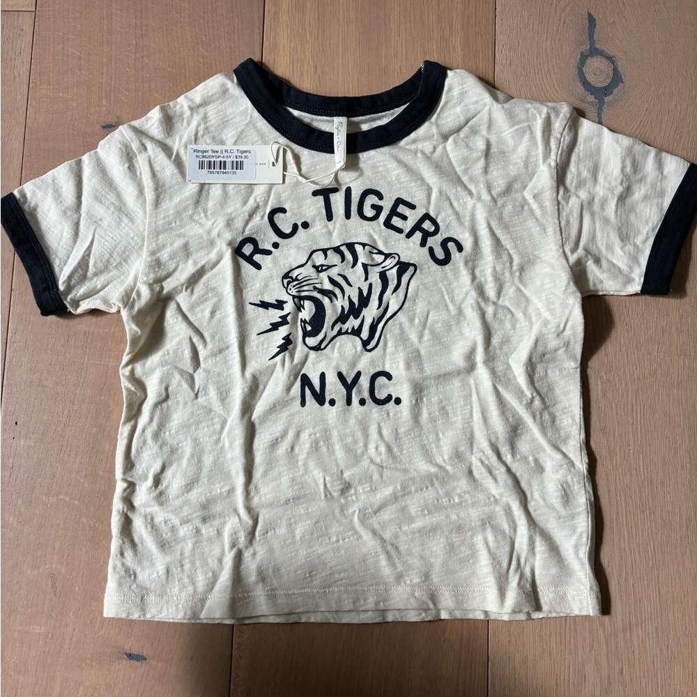 Rylee + Cru Cream and dark blue Tee